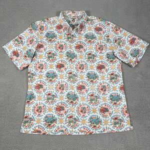 Reyn Spooner Grateful Dead Shirt Mens 2XL White AOP Tie Dye Limited Edition‎